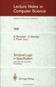Tapa de Temporal Logic in Specification