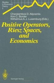 Tapa de Positive operators, Riesz spaces, and economics