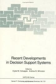 Tapa de Recent developments in decision support systems