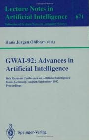 Tapa de GWAI-92: Advances in Artificial Intelligence