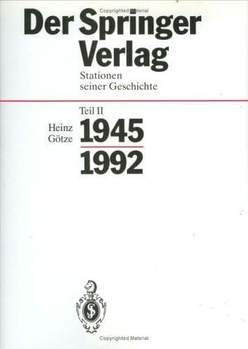 Tapa de Der Springer-Verlag