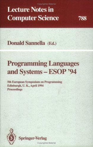 Tapa de Programming Languages and Systems - ESOP '94