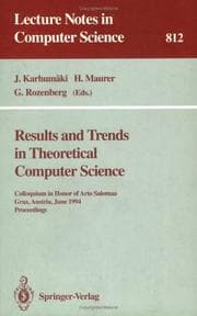 Tapa de Results and trends in theoretical computer science