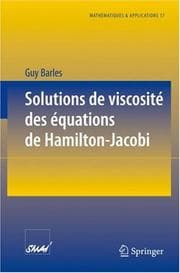 Tapa de Solutions de viscosité des équations de Hamilton-Jacobi