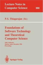 Tapa de Foundations of Software Technology and Theoretical Computer Science