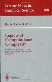 Tapa de Logic and Computational Complexity