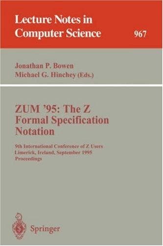 Tapa de ZUM '95: The Z Formal Specification Notation