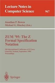 Tapa de ZUM '95: The Z Formal Specification Notation