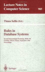 Tapa de Rules in Database Systems: Second International Workshop, Rids '95, Glyfada, Athens, Greece, September 25-27, 1995