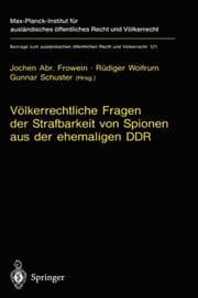 Tapa de Völkerrechtliche Fragen der Strafbarkeit von Spionen aus der ehemaligen DDR