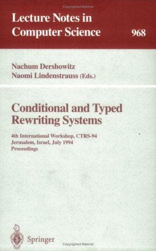 Tapa de Conditional and typed rewriting systems