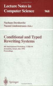 Tapa de Conditional and typed rewriting systems