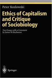 Tapa de Ethics of capitalism