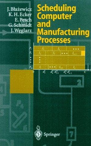 Tapa de Scheduling computer and manufacturing processes
