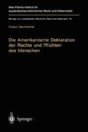 Tapa de Die Amerikanische Deklaration der Rechte und Pflichten des Menschen