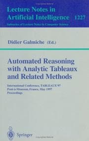 Tapa de Automated Reasoning with Analytic Tableaux and Related Methods
