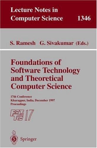 Tapa de Foundations of software technology and theoretical computer science