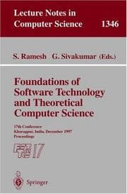 Tapa de Foundations of software technology and theoretical computer science