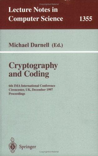 Tapa de Cryptography and Coding
