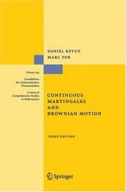 Tapa de Continuous martingales and Brownian motion