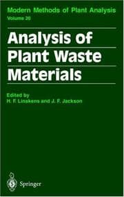 Tapa de Analysis of Plant Waste Materials