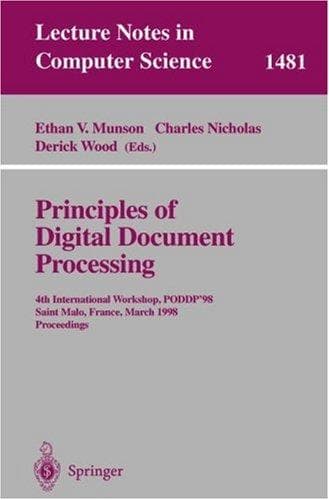Tapa de Principles of digital document processing