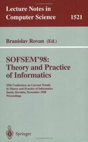 Tapa de SOFSEM '98: Theory and Practice of Informatics