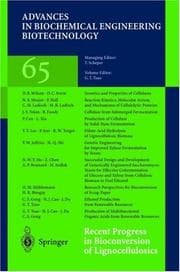 Tapa de Recent Progress in Bioconversion of Lignocellulosics (Advances in Biochemical Engineering / Biotechnology)