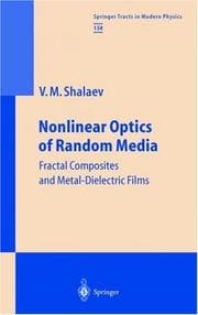 Tapa de Nonlinear Optics of Random Media