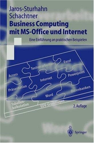 Tapa de Business Computing Mit MS-Office und Internet