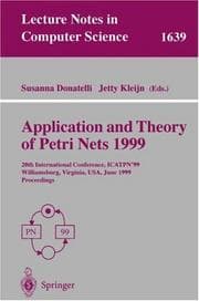 Tapa de Application and theory of petri nets 1999