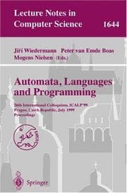 Tapa de Automata, languages and programming