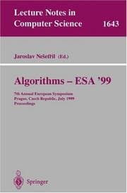 Tapa de Algorithms - ESA'99