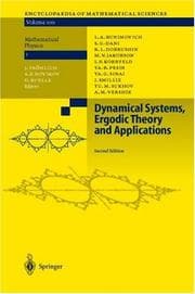 Tapa de Dynamical systems, ergodic theory, and applications