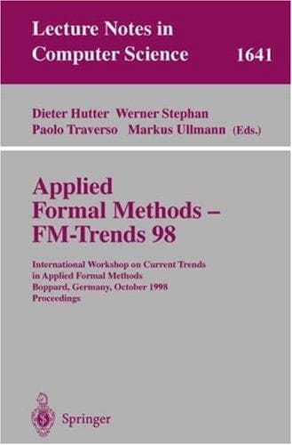 Tapa de Applied formal methods--FM-Trends 98