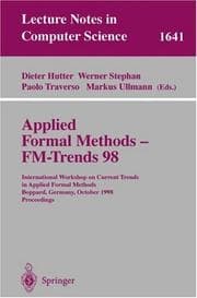 Tapa de Applied formal methods--FM-Trends 98