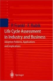 Tapa de Life cycle assessment in industry and business
