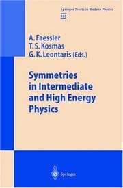 Tapa de Symmetries in intermediate and high energy physics