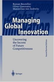 Tapa de Managing global innovation