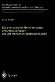 Tapa de Die thematischen Berichterstatter und Arbeitsgruppen der UN-Menschenrechtskommission