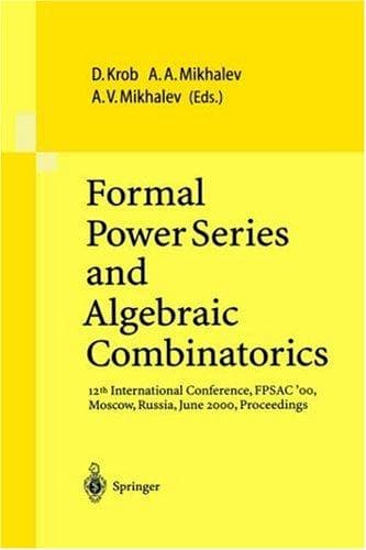 Tapa de Formal power series and algebraic combinatorics