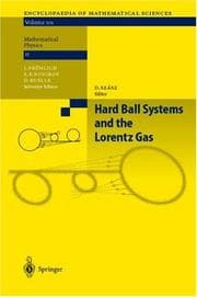 Tapa de Hard ball systems and the Lorentz gas