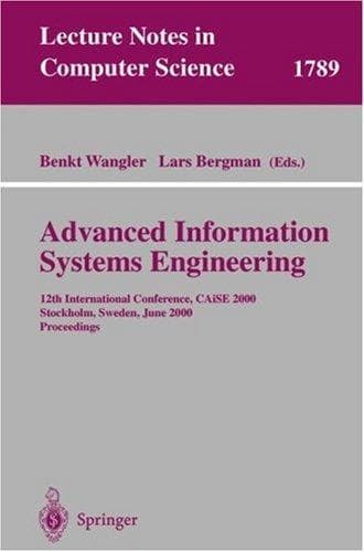 Tapa de Advanced information systems engineering
