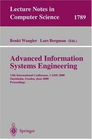Tapa de Advanced information systems engineering