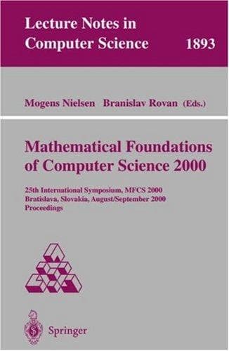 Tapa de Mathematical foundations of computer science 2000