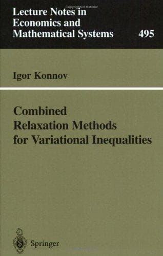 Tapa de Combined Relaxation Methods for Variational Inequalities
