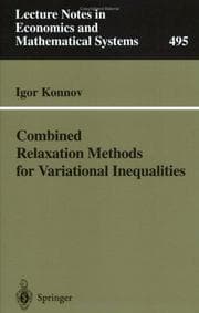 Tapa de Combined Relaxation Methods for Variational Inequalities