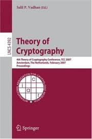 Tapa de Theory of Cryptography