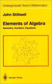 Tapa de Elements of algebra