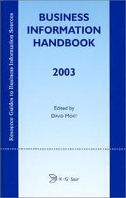 Tapa de Business Information Handbook 2003